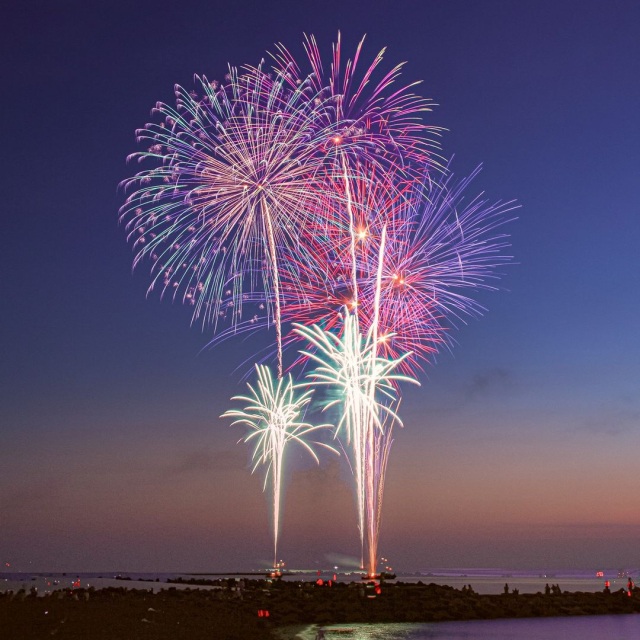 関屋浜 海の花火大会